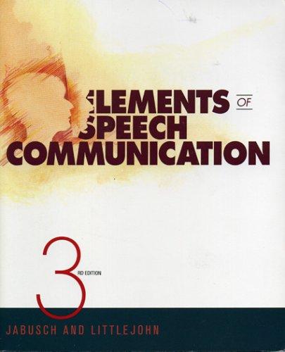 Elements of speech communication