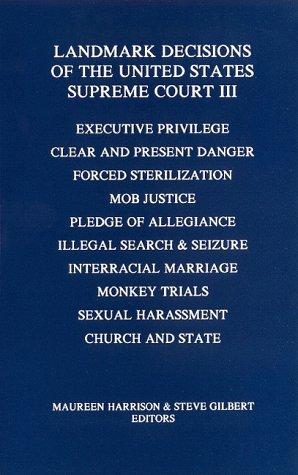 Landmark Decisions of the United States Supreme Court III (Landmark Decisions of the United States Supreme Court)