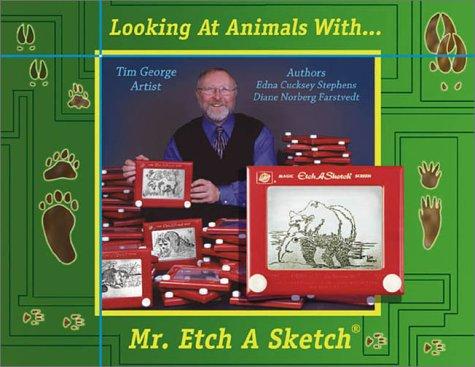 Looking at animals with Mr. Etch A Sketch