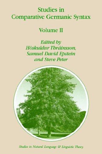 Studies in Comparative Germanic Syntax