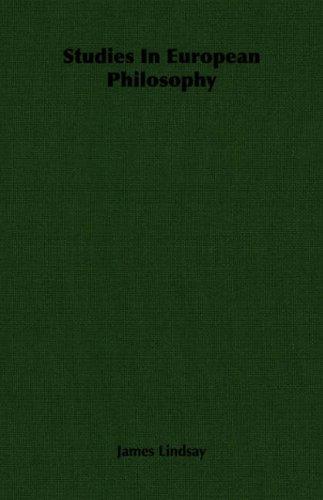 Studies In European Philosophy