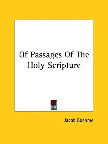 Of Passages Of The Holy Scripture