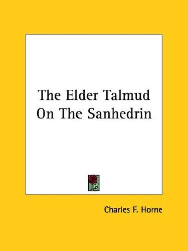 The Elder Talmud On The Sanhedrin