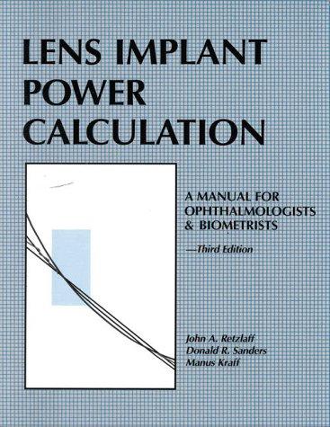 Lens implant power calculation