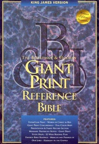 KJV Giant Print Reference Bible, Burgundy Genuine Leather