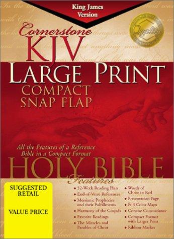 KJV Large Print Compact Bible, Pine Green Bonded Leather with Magnetic Flap