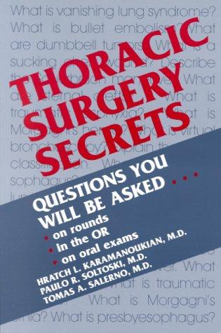 Thoracic surgery secrets