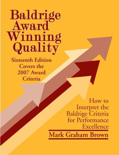 Baldrige Award Winning Quality