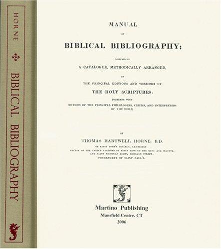 Manual of Biblical Bibliography