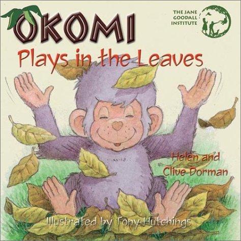 Okomi plays in the leaves
