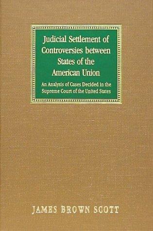 Judicial settlement of controversies between states of the American union