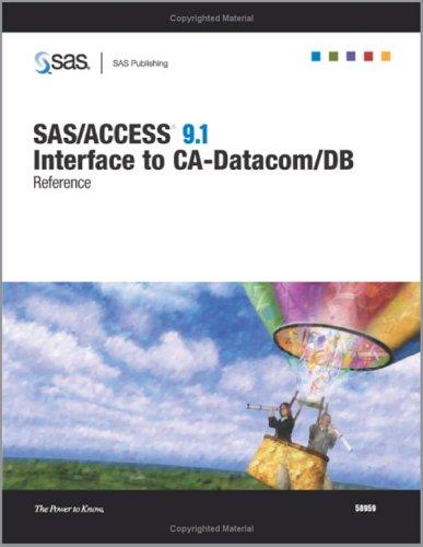 SAS/ACCESS 9.1 Interface To CA-Datacom/DB