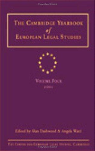 Cambridge Yearbook of European Legal Studies Vol 4 2001