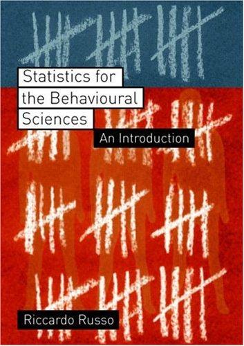 Statistics for the behavioural sciences