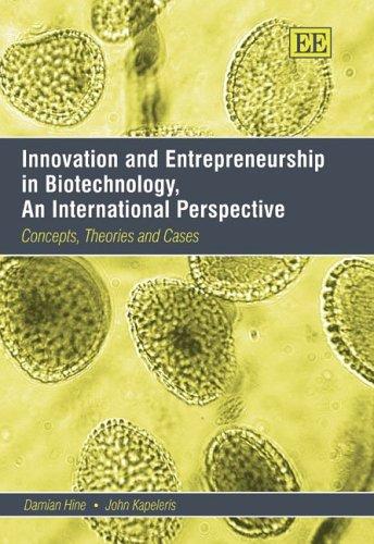 Innovation and entrepreneurship in biotechnology, an international perspective