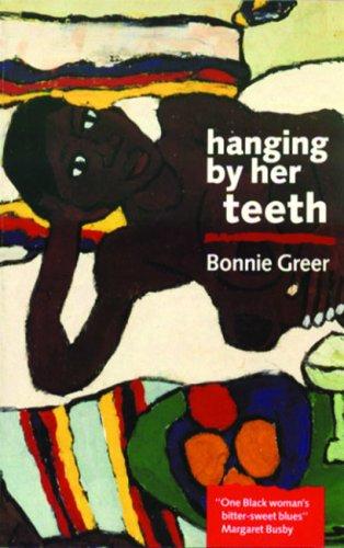 Hanging by her teeth