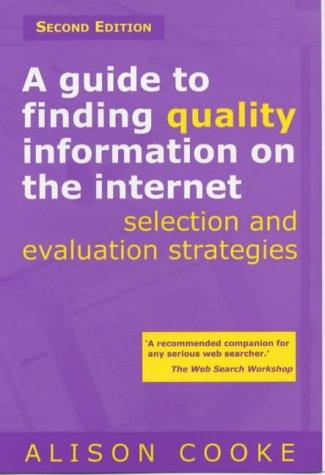 A guide to finding quality information on the Internet