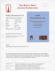 Public International Law (Suggested Solutions)