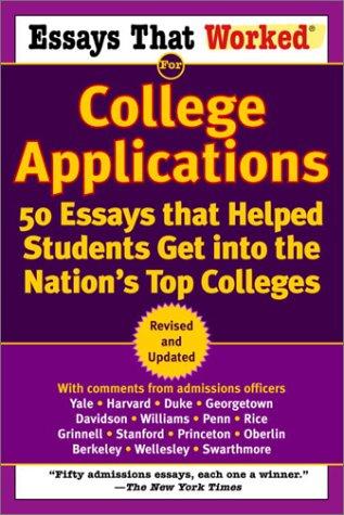 Essays that worked for college applications