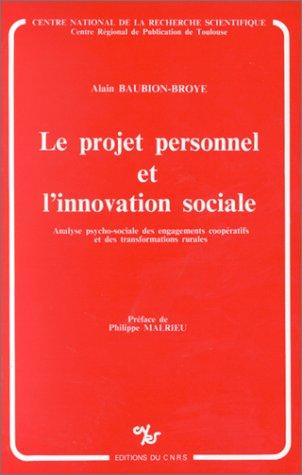 Le projet personnel et l'innovation sociale