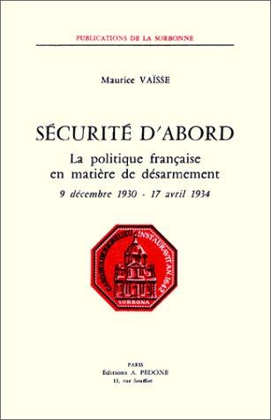 Sécurité d'abord