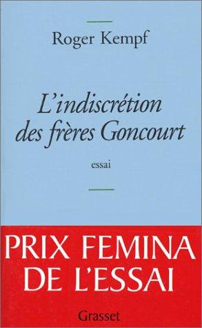 L' indiscrétion des frères Goncourt