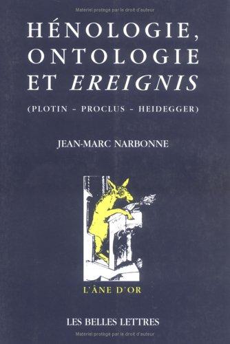 Hénologie, ontologie et Ereignis