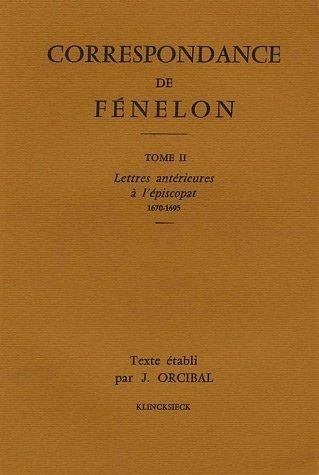 Correspondance fenelon t2 1670-1695