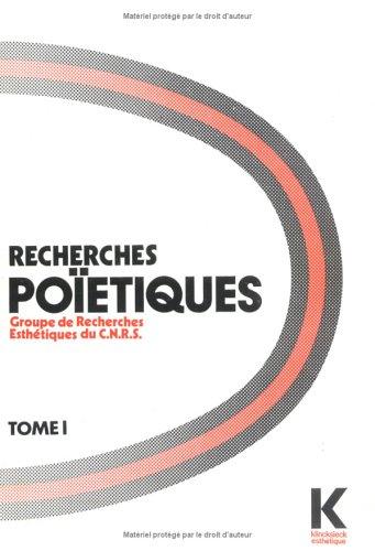 Recherches poïétiques