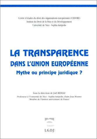 La transparence dans l'Union européenne