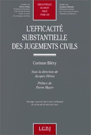 L' efficacité substantielle des jugements civils