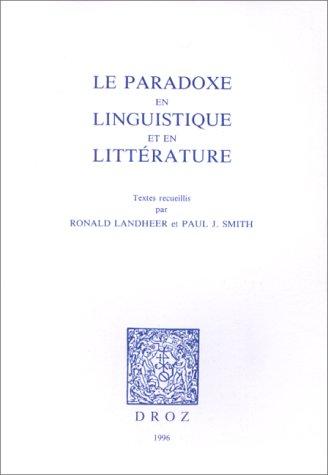 Le paradoxe en linguistique et en littérature