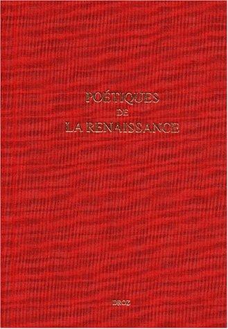 Poétiques de la Renaissance