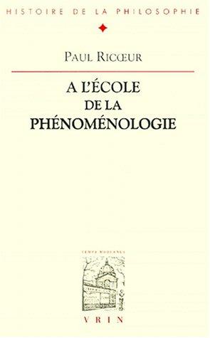 A l'école de la phénoménologie