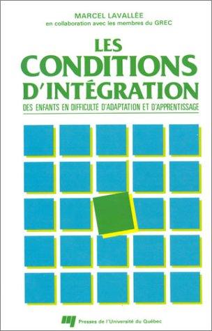 Les conditions d'intégration