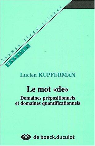 Le mot "de"