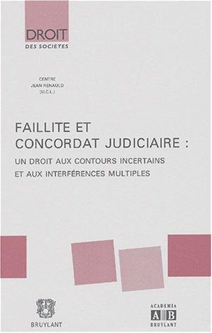 Faillite et concordat judiciaire