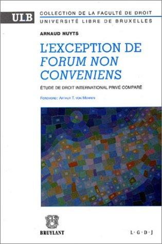 L' exception de forum non conveniens