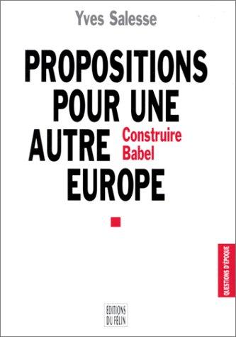 Propositions pour une autre Europe