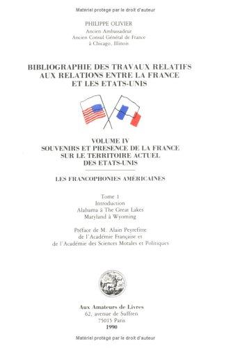 Bibliographie des travaux relatifs aux relations entre la France et les Etats-Unis