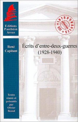 Ecrits d'entre-deux-guerres (1928-1940)