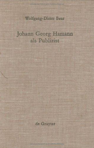 Johann Georg Hamann als Publizist