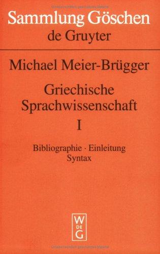Griechische Sprachwissenschaft