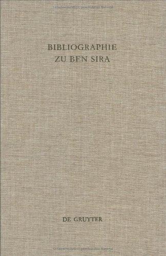 Bibliographie zu Ben Sira