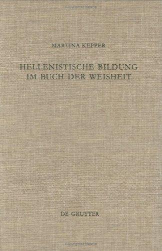 Hellenistische Bildung Im Buch Der Weishiet