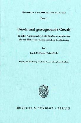 Gesetz und gesetzgebende Gewalt