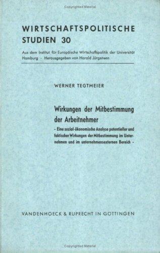 Wirkungen der Mitbestimmung der Arbeitnehmer