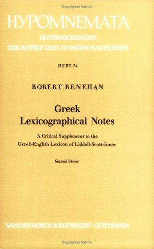 Greek lexicographical notes