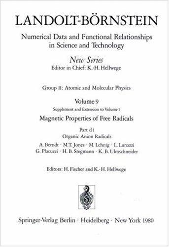 Magnetic Properties of Free Radicals Vol. 9, Pt. d1