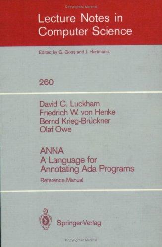 ANNA A Language for Annotating Ada Programs
